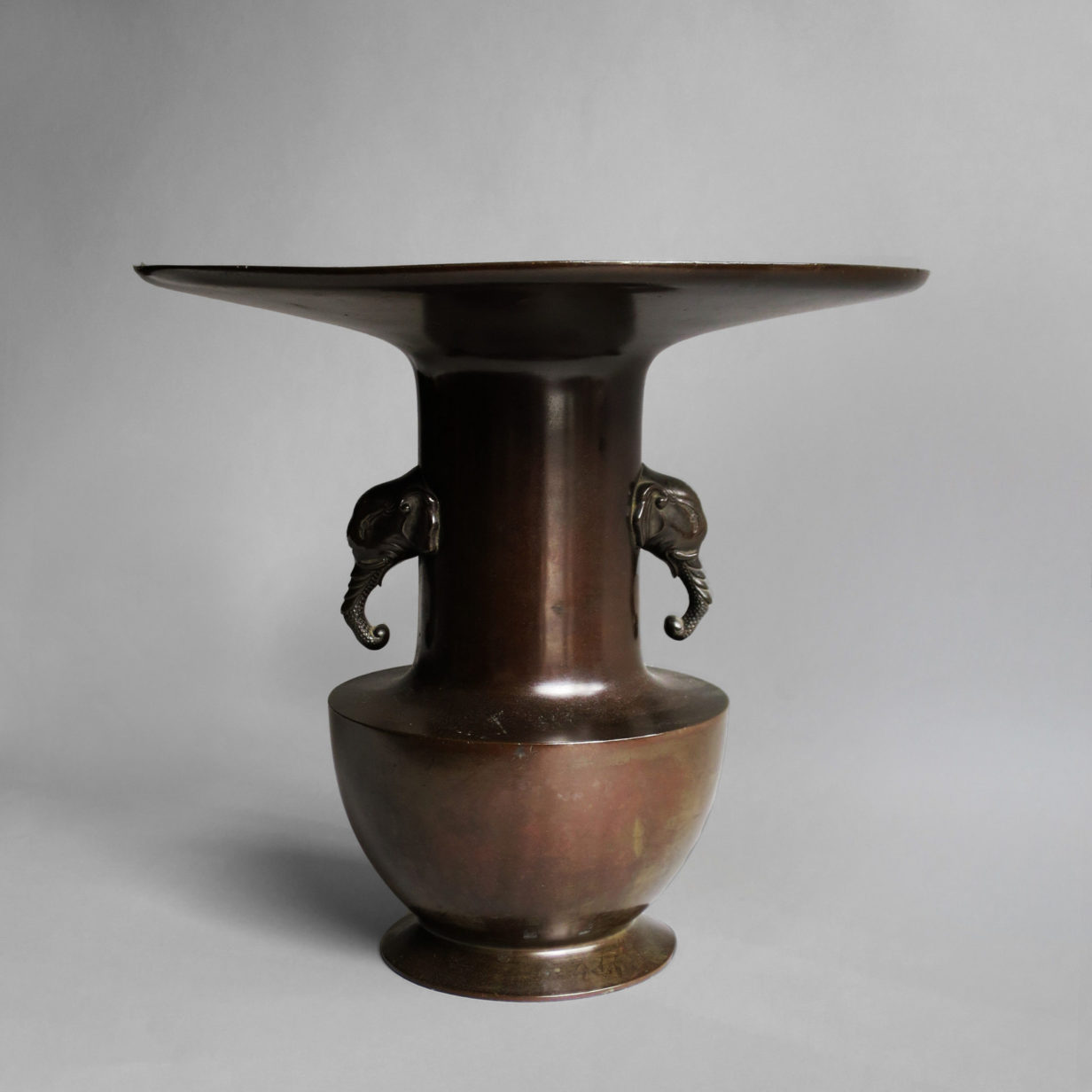 A japanese bronze vase