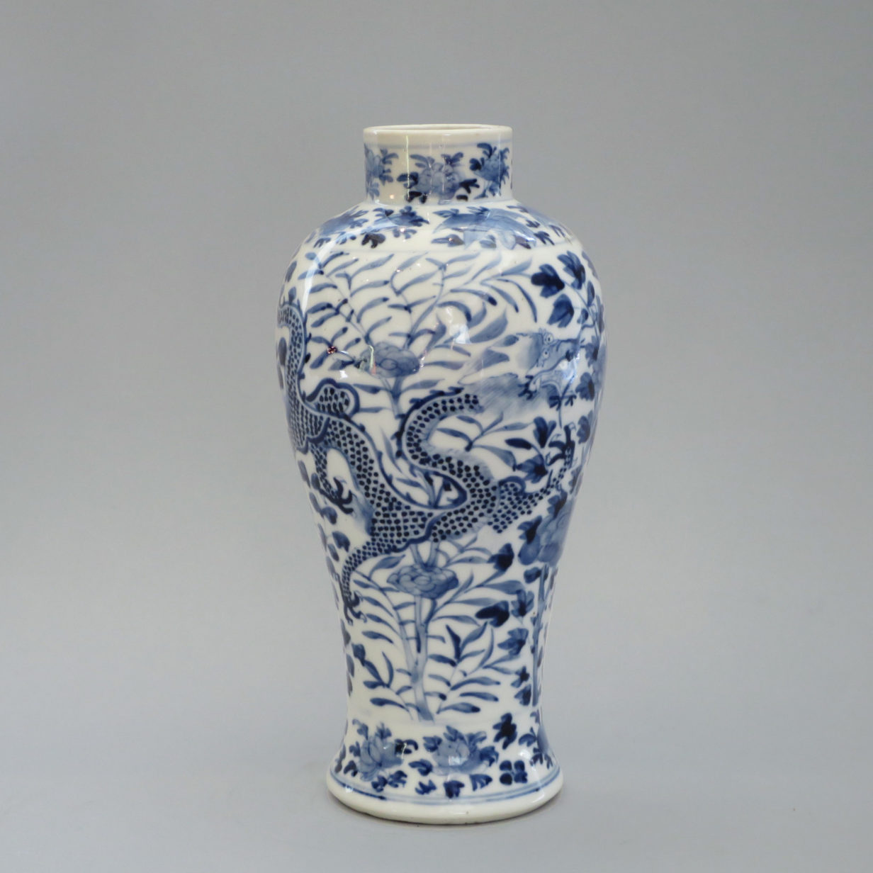 A blue and white porcelain vase