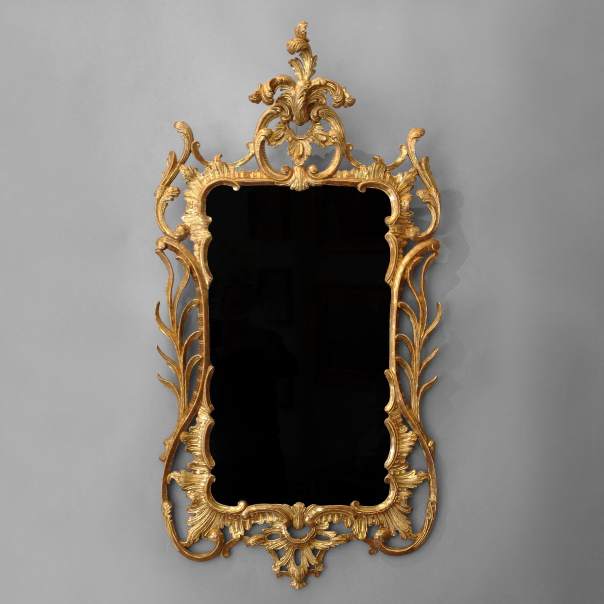 A george iii giltwood rococo mirror