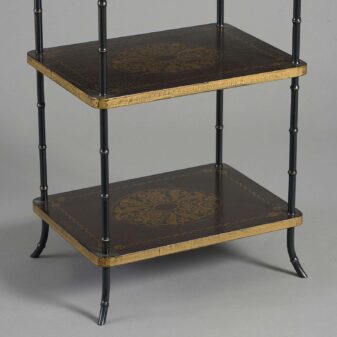 19th century decorated three tier etagere