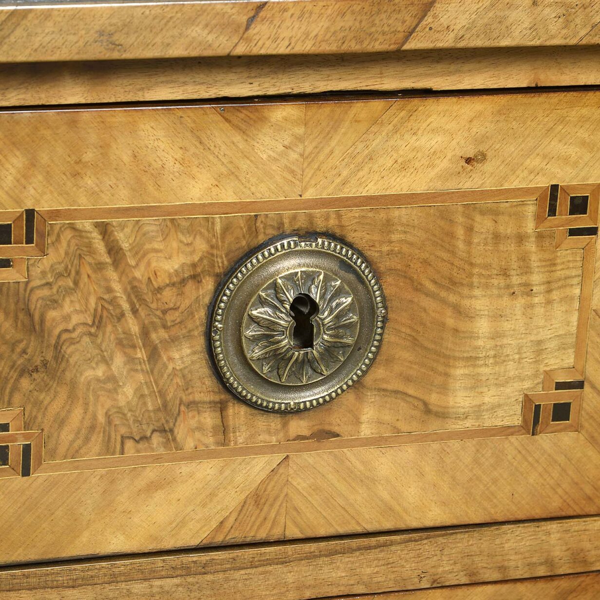 Late 18th century louis xvi period parquetry commode