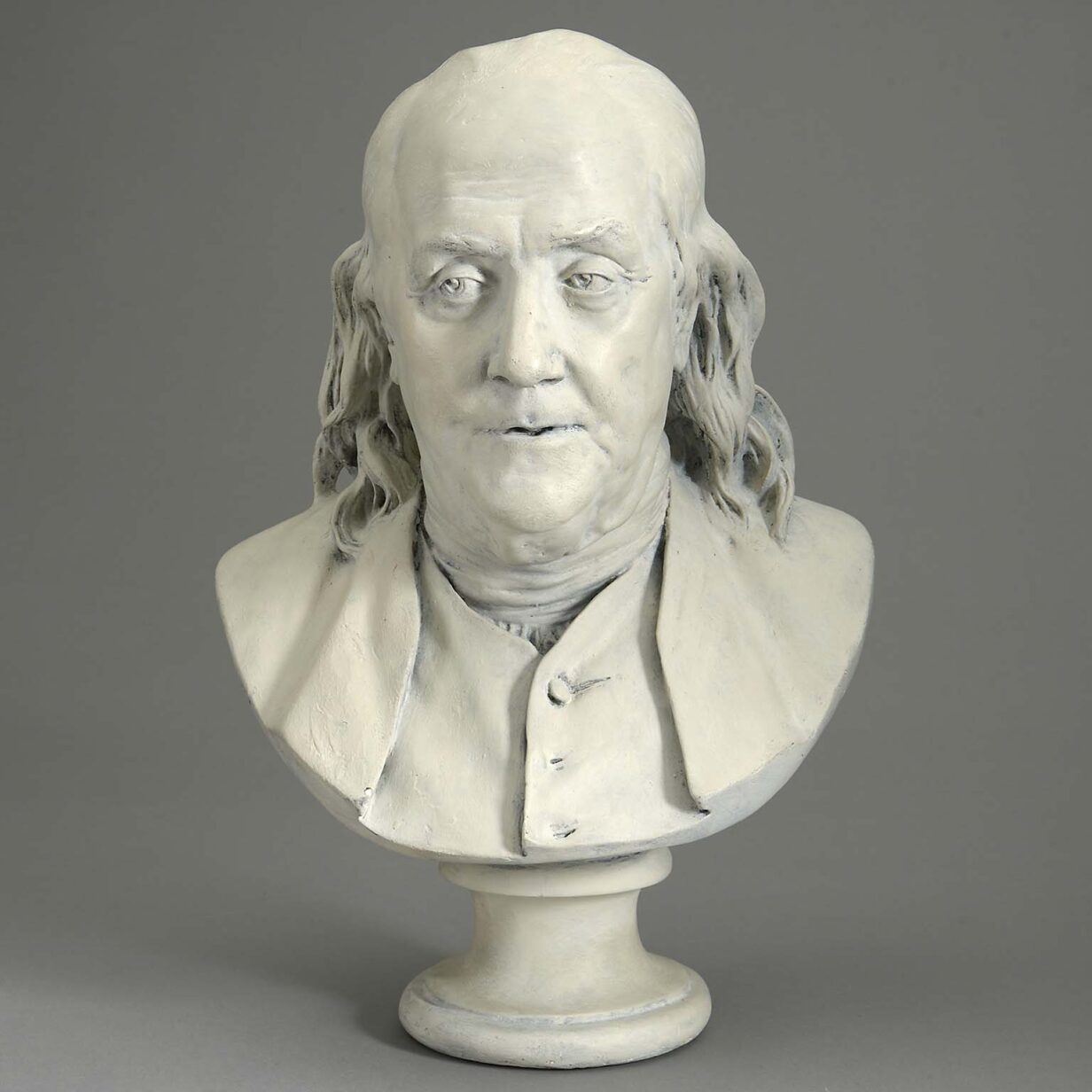 Antique bust of benjamin franklin