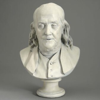 Antique bust of benjamin franklin