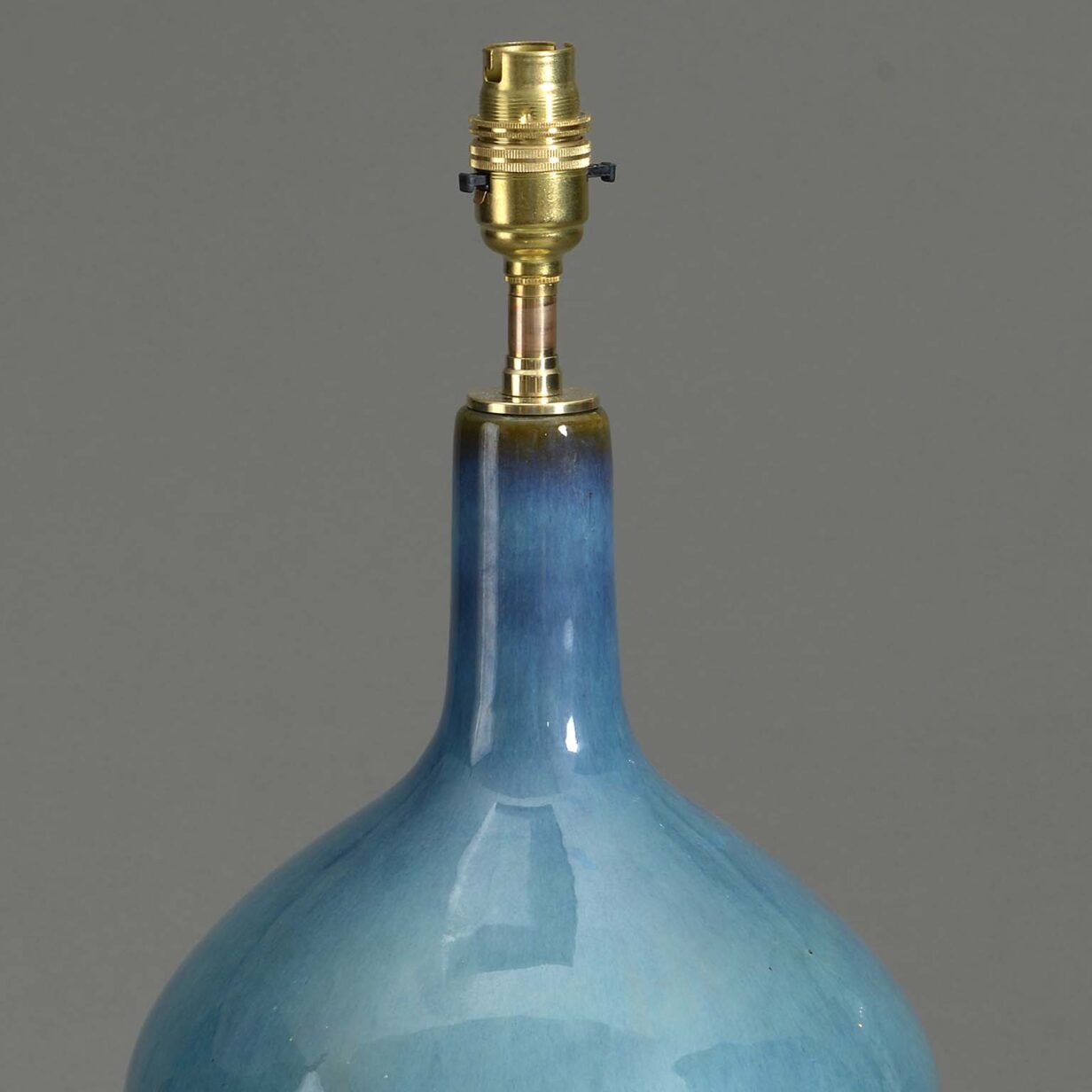 Turquoise vase lamp