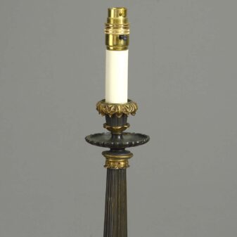 Antique bronze candlestick lamp