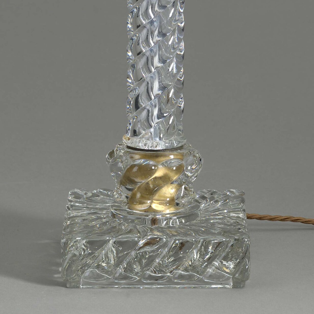 Baccarat glass table lamp