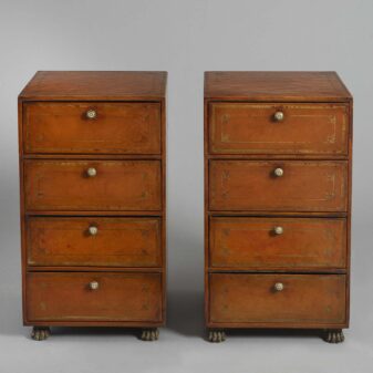 Pair of mid-century cartonnier side cabinets
