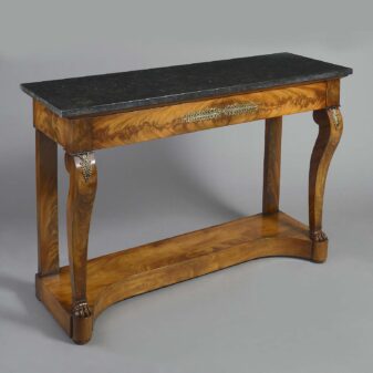 Early 19th century empire period mahogany console table