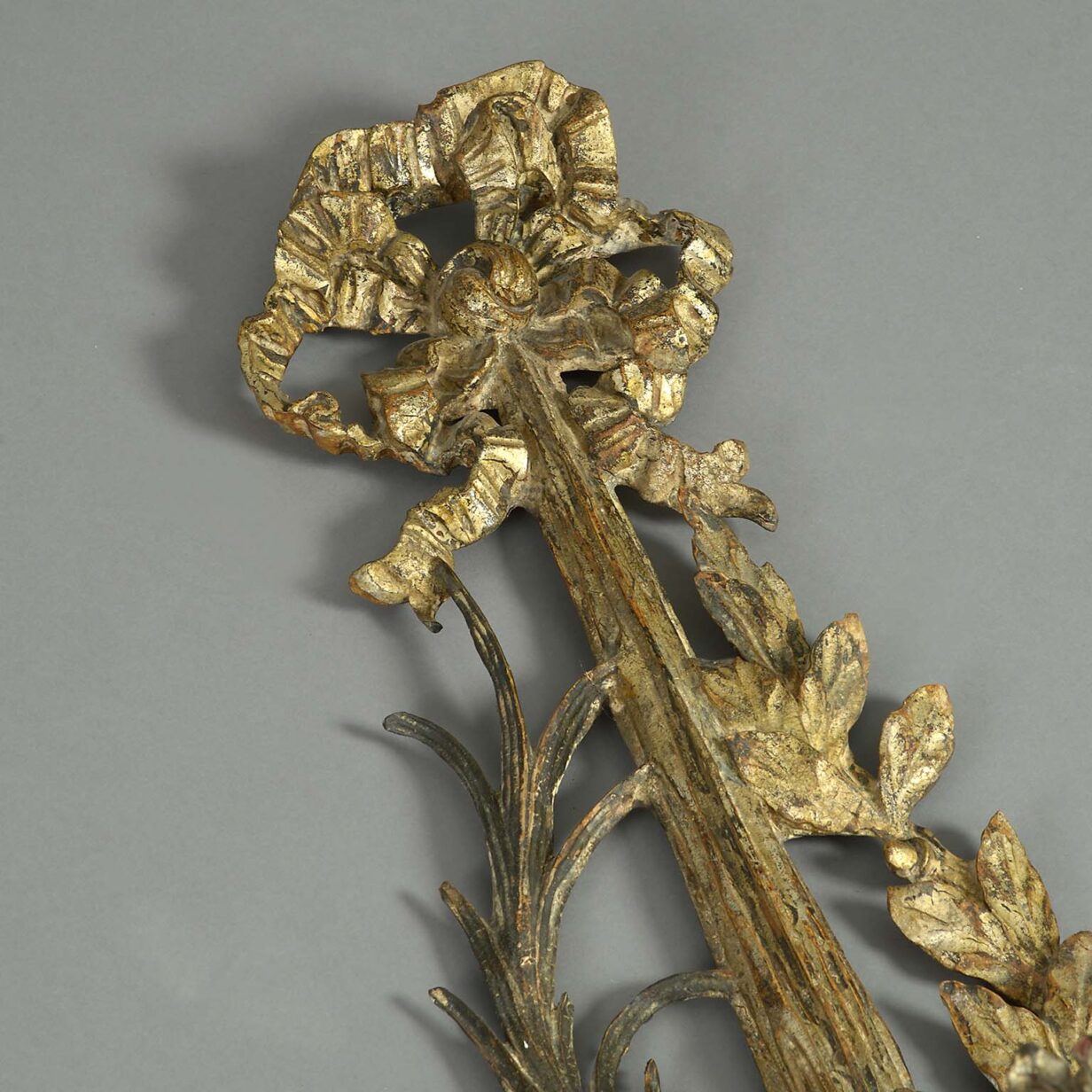 Pair of 19th century giltwood wall appliques