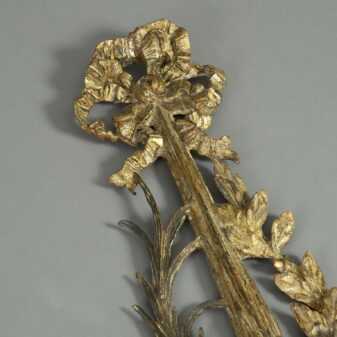 Pair of 19th century giltwood wall appliques