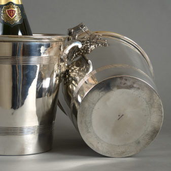 Pair of early 20th century silver-plated champagne wine coolers