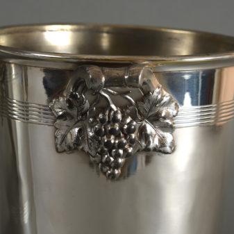 Pair of early 20th century silver-plated champagne wine coolers