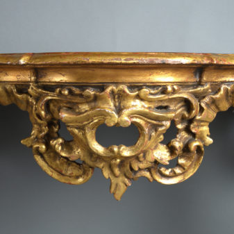 19th century giltwood rococo console table