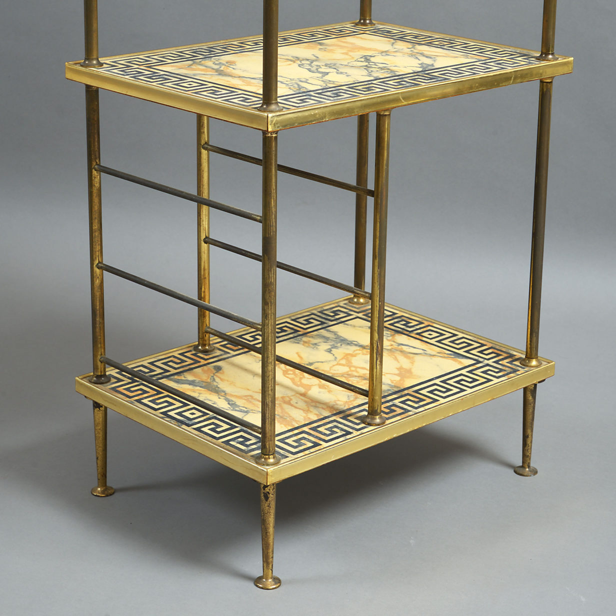 20th century pair of neoclassical 3-tier etagères