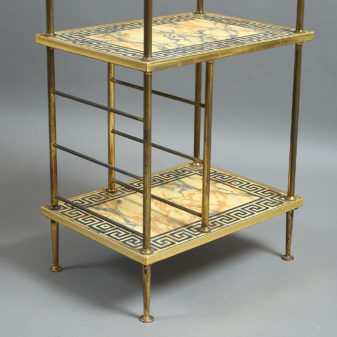 20th century pair of neoclassical 3-tier etagères