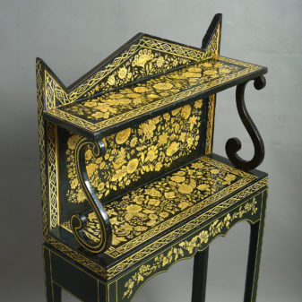 19th century regency penwork side table