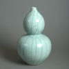 19th century celadon crackle glazed porcelain gourd vase