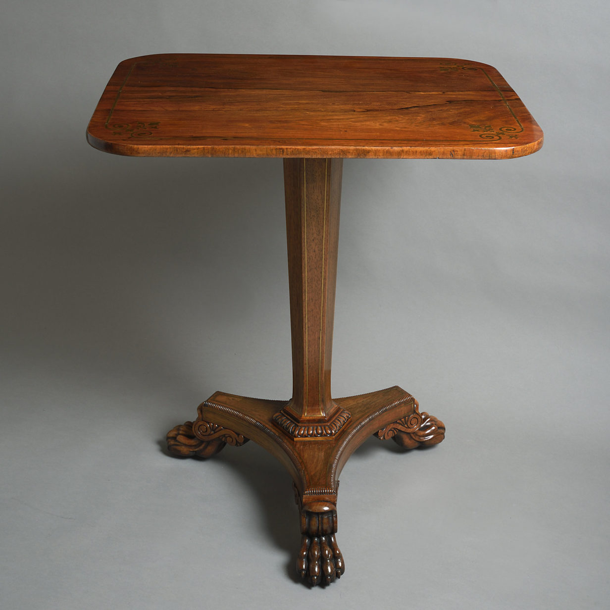 Early 19th century regency period rosewood centre table