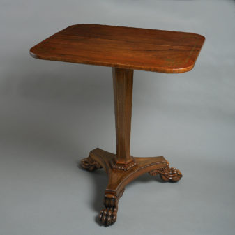 Early 19th century regency period rosewood centre table