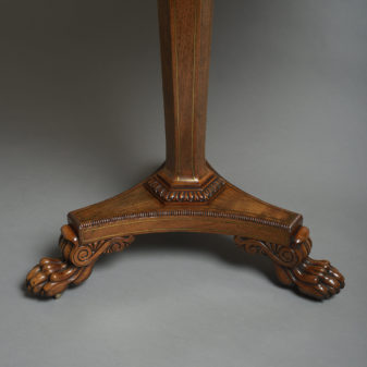 Early 19th century regency period rosewood centre table