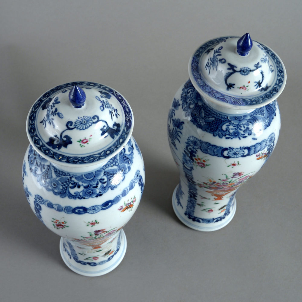 A Pair of 18th Century Qianlong Period Porcelain Vases | Timothy ...