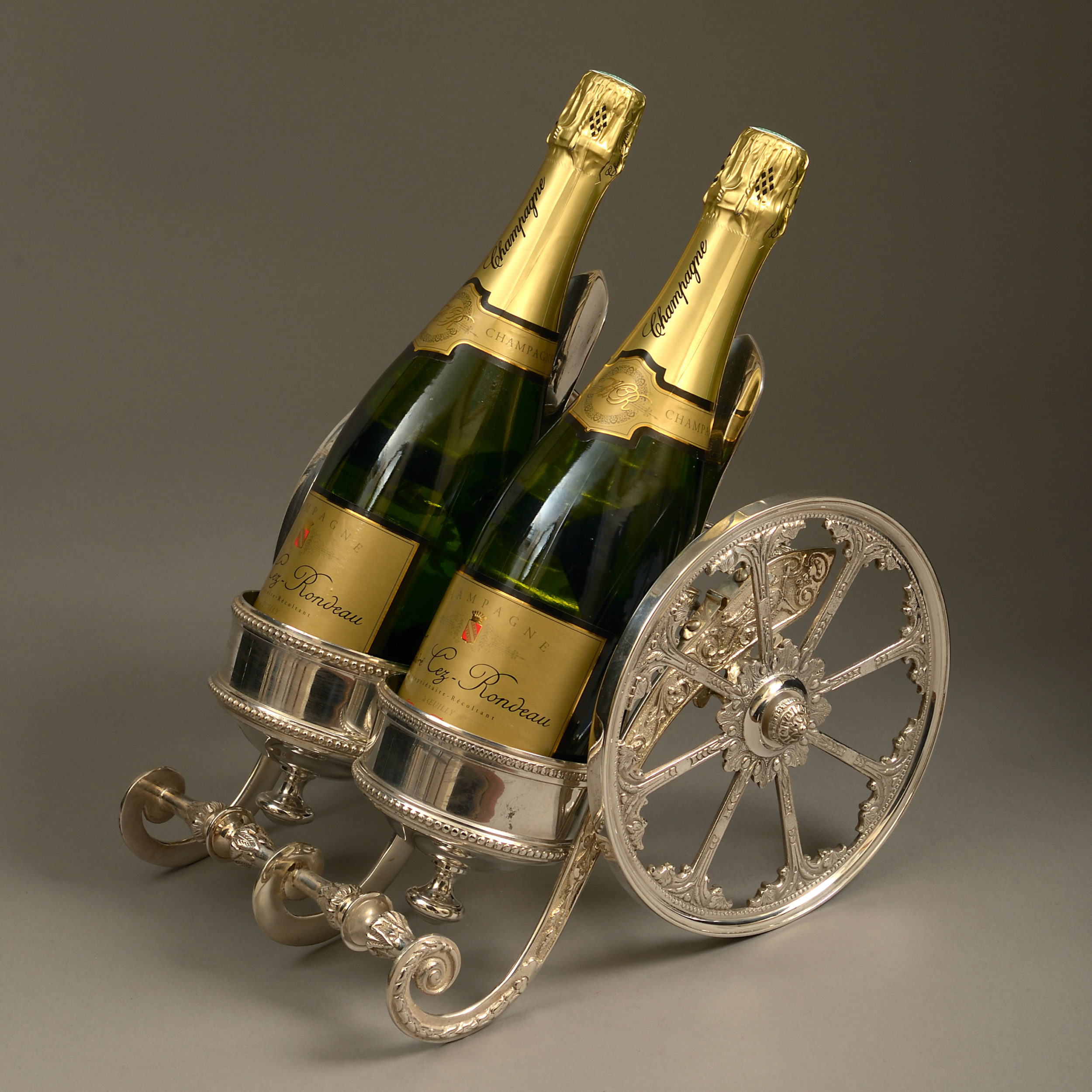 Antique Silver Plated Champagne Bottle Holder 1864 