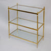 A brass 3-tier etagere