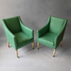 A pair of regency upholstered armchairs