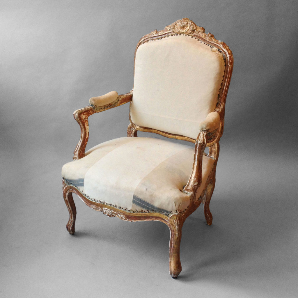 A Close Pair of Louis XV Giltwood Rococo Fauteuil Armchairs | Timothy  Langston Fine Art & Antiques