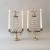 A pair of 19th century gustavian table lustres or candelabra