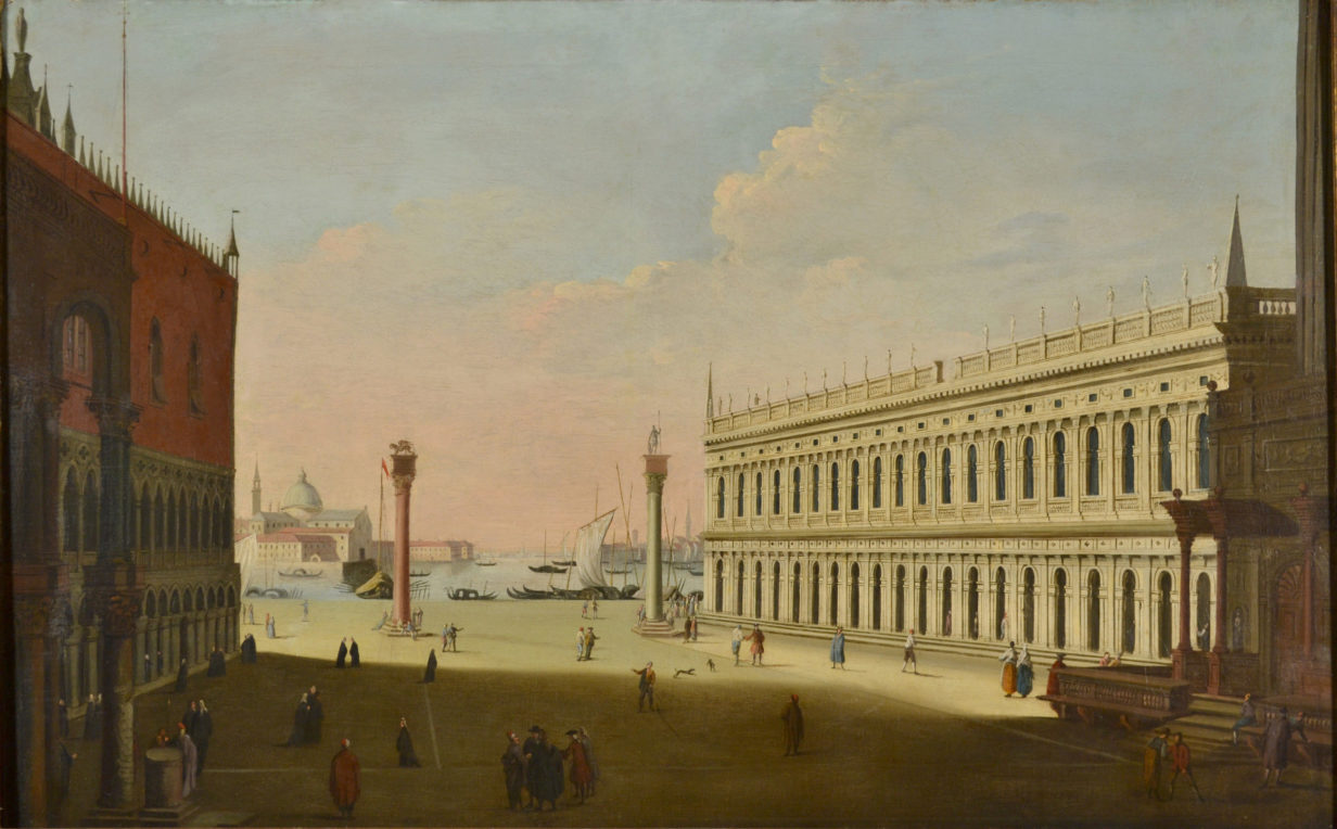 Pair of views of venice - saint mark's square