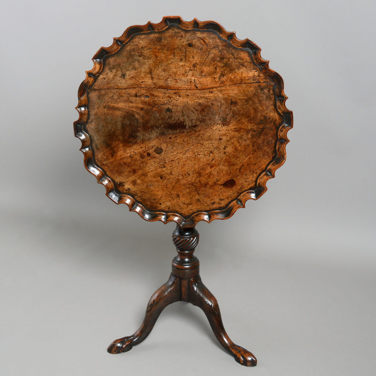 An 18th century george iii pie crust tripod table