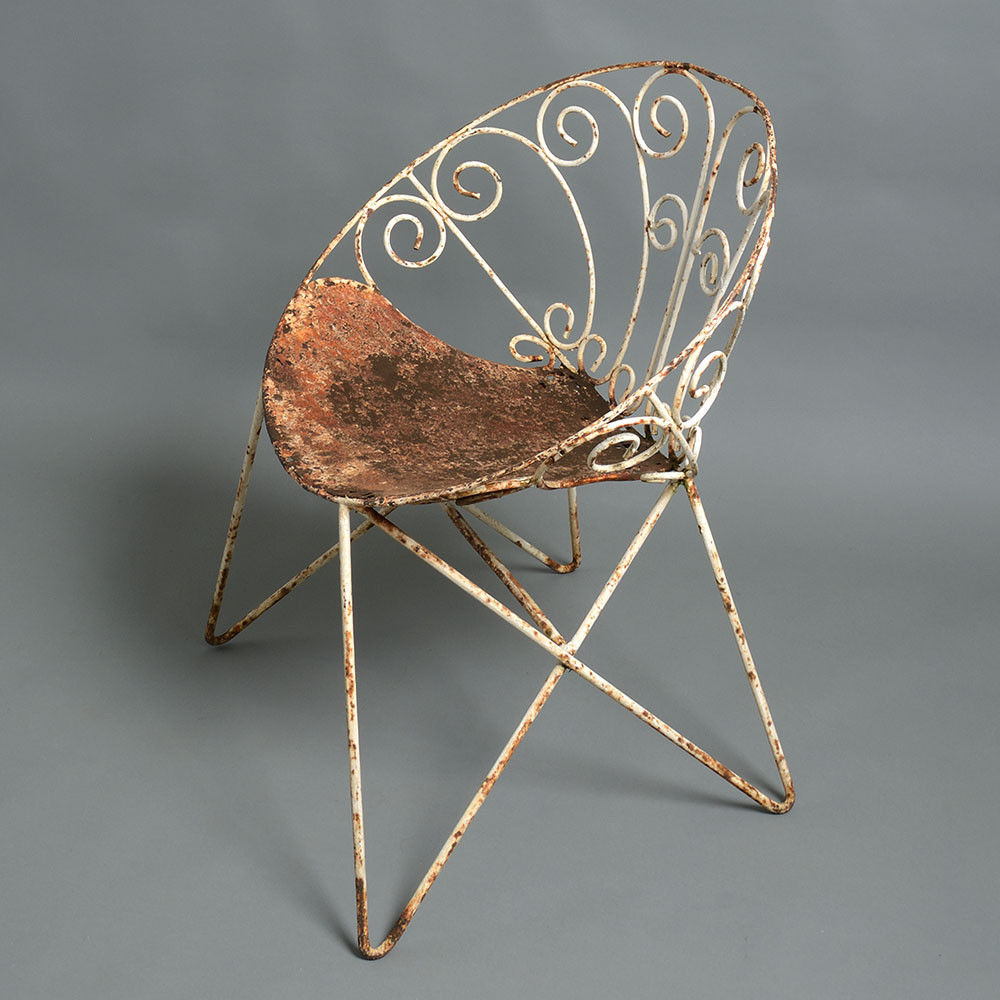 Wrought iron deals butterfly chair