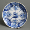 An 18th century blue & white delft dish