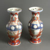 A fine pair of 19th century imari porcelain vases