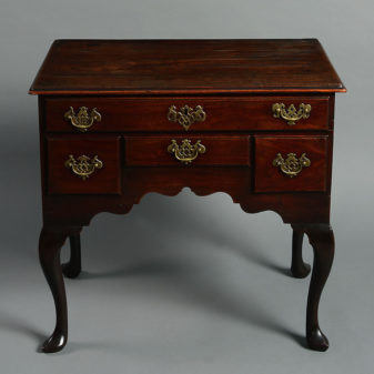 A mid-18th century george ii period mayhogany lowboy