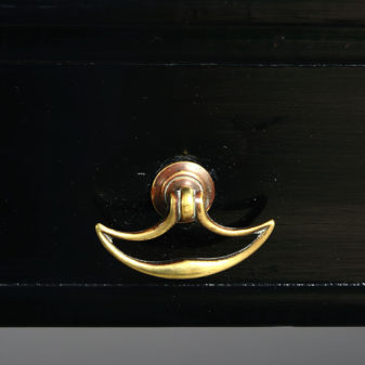 An early 19th century william iv period ebonised writing table