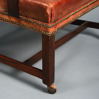 An 18th century george ii period mahogany gainsborough armchair