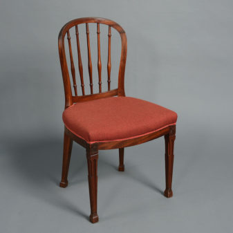 A set of six 18th century mahogany side or dining chairs