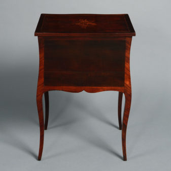 An 18th century george iii period kingwood marquetry bedside cabinet