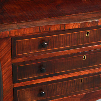 An 18th century george iii period kingwood marquetry bedside cabinet