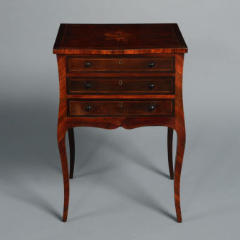 An 18th century george iii period kingwood marquetry bedside cabinet