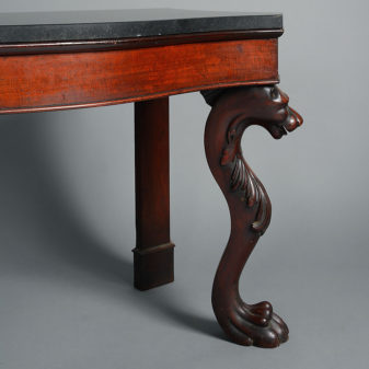 A 19th century late regency period mahogany console table