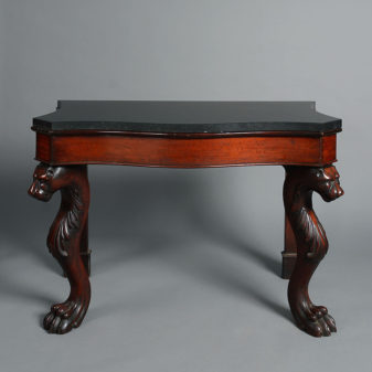 A 19th century late regency period mahogany console table