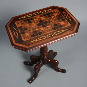 A mid-19th century parquetry occasional table