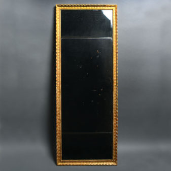 An 18th century triple plate overmantel mirror