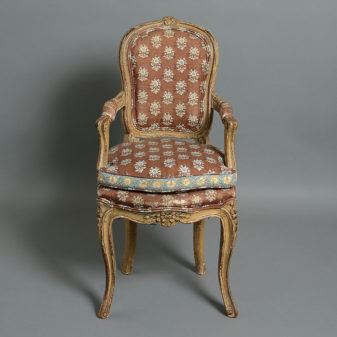 A pair of 18th century louis xv period child's chairs