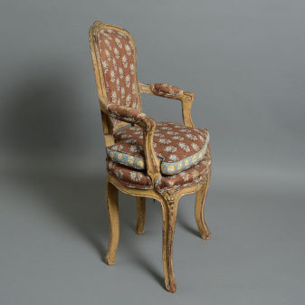 A pair of 18th century louis xv period child's chairs