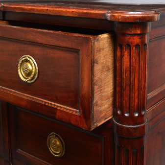 A late 18th century directoire period mahogany commode