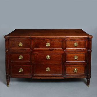 A late 18th century directoire period mahogany commode